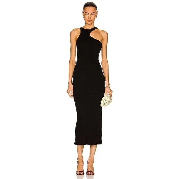 simon miller ribbed dress Simon Miller L Bright Pink Ribbed Maxi Dress